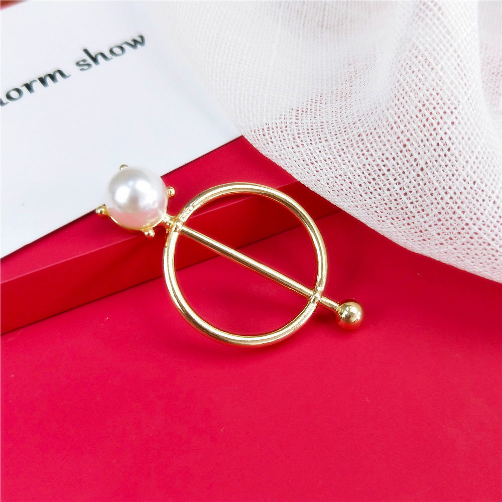 Scarf Pendant Tassel Pendant Fashion All-match Pearl Brass Buckle