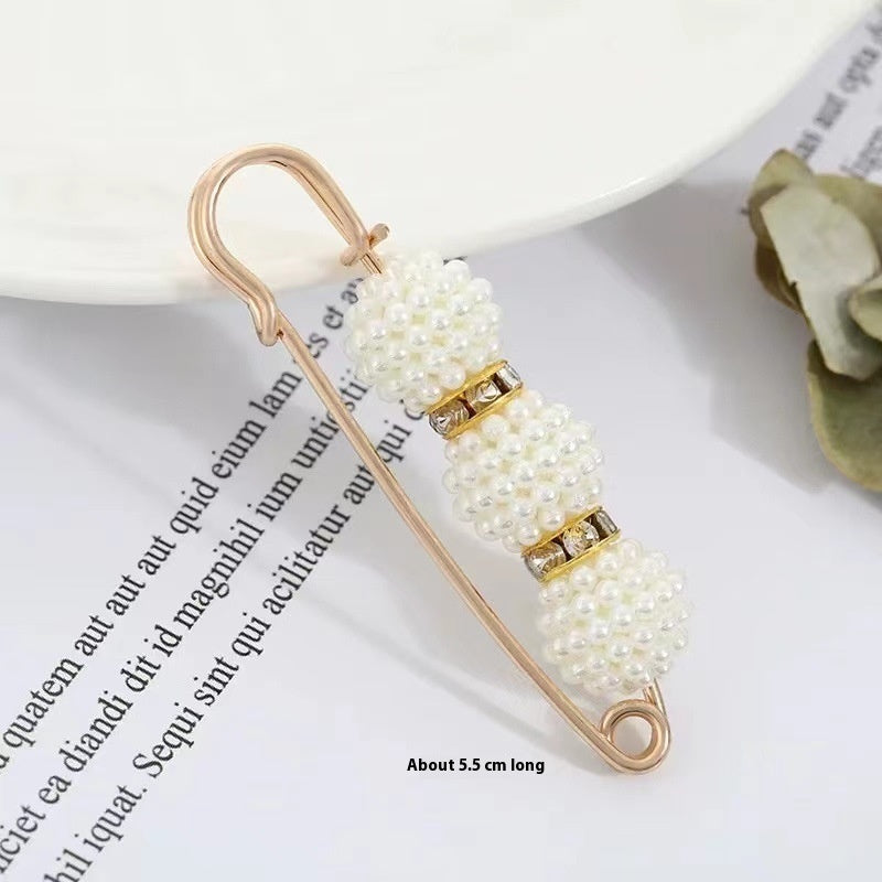 Fixed Waist Women's Pants Brooch Accessory