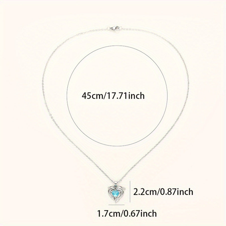 Dolphin-shaped Crystal Necklace For Women In European And American Styles