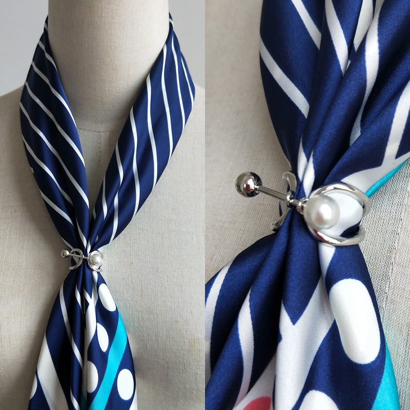 Scarf Pendant Tassel Pendant Fashion All-match Pearl Brass Buckle