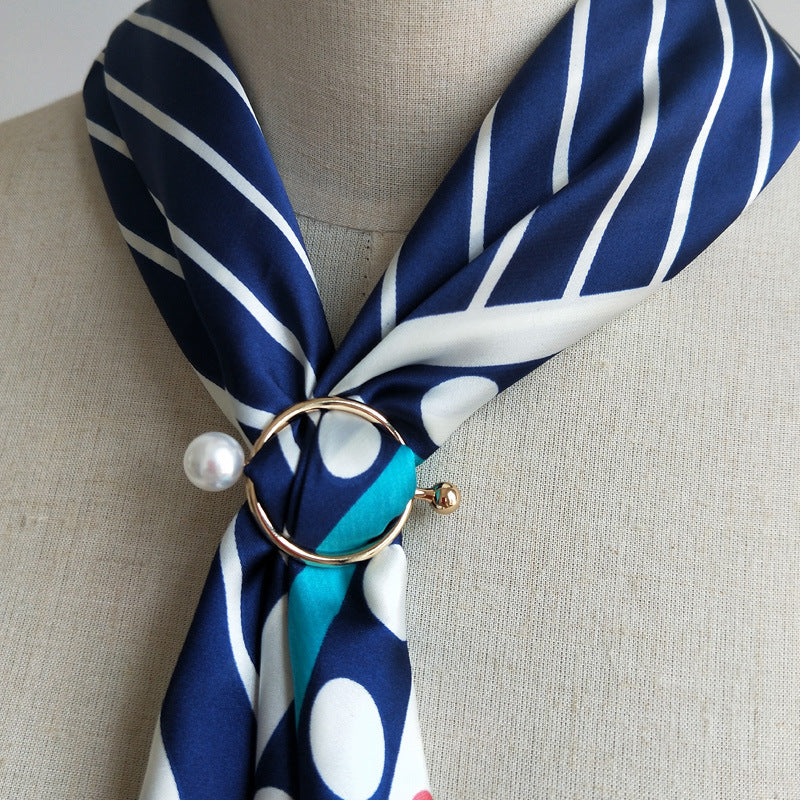 Scarf Pendant Tassel Pendant Fashion All-match Pearl Brass Buckle