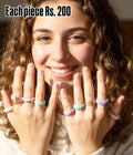 Trendy Pastel Rings for Women – Rs. 200 Each