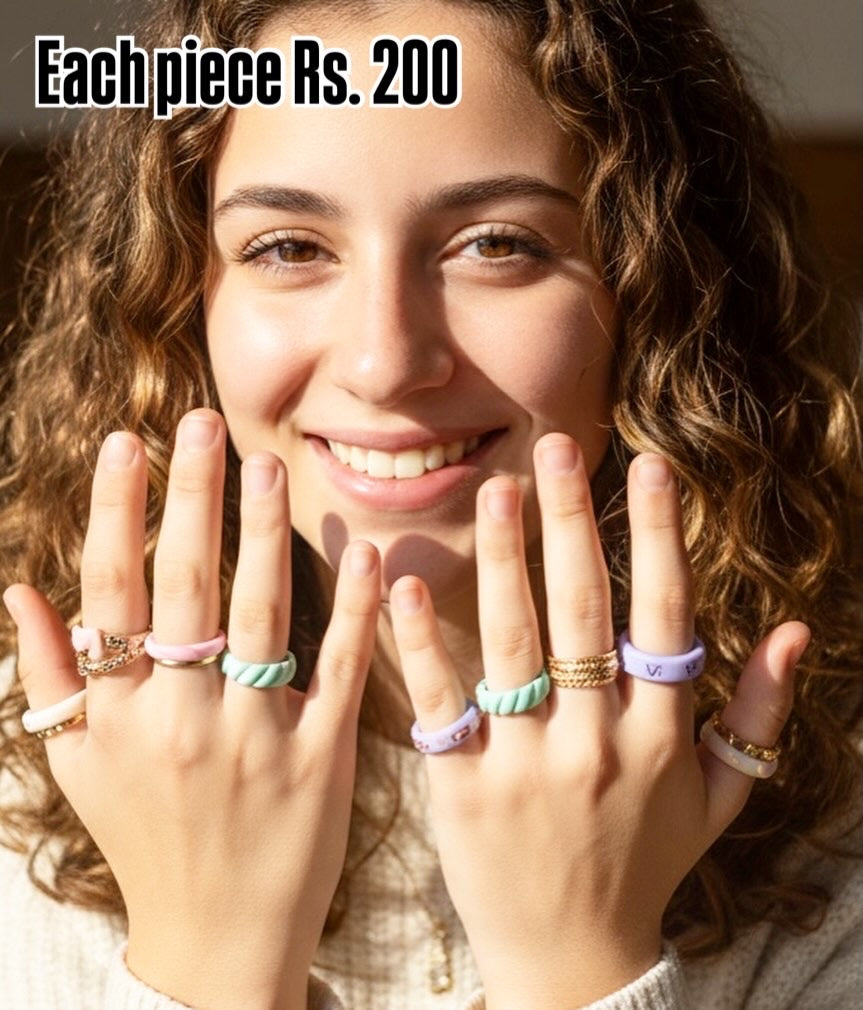 Trendy Pastel Rings for Women – Rs. 200 Each