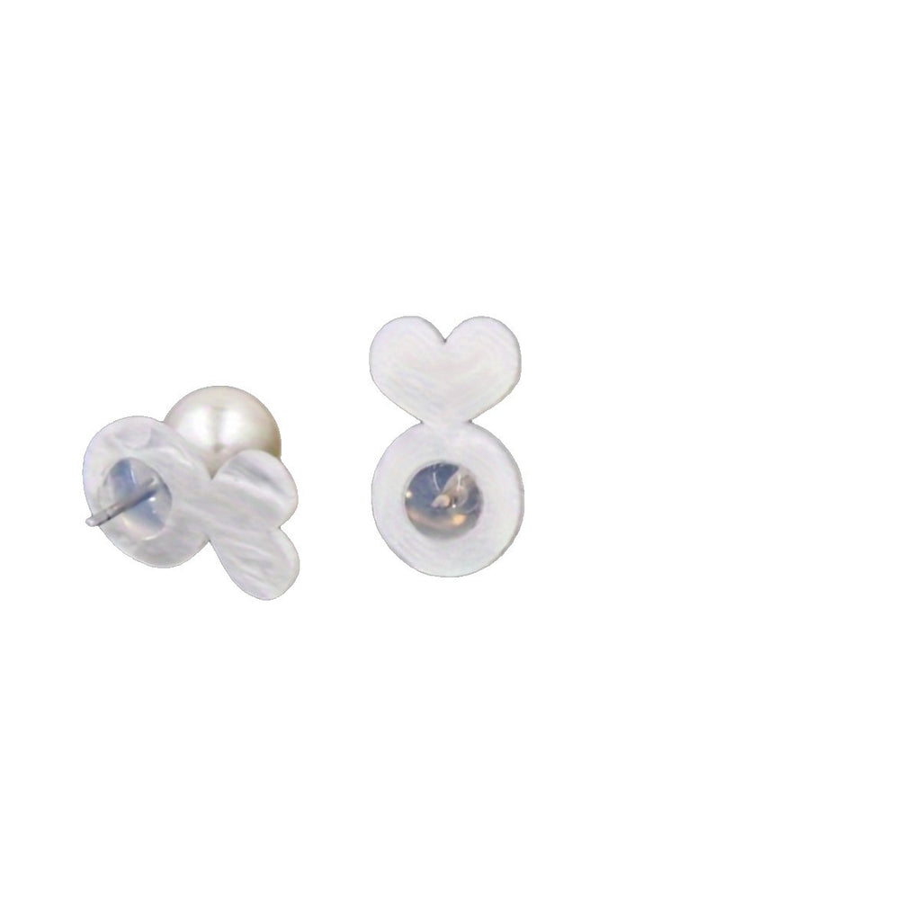 Silicone Hamburger Transparent Earplug White Acrylic