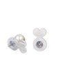 Silicone Hamburger Transparent Earplug White Acrylic