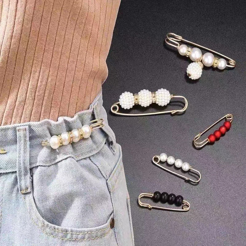 Fixed Waist Women's Pants Brooch Accessory