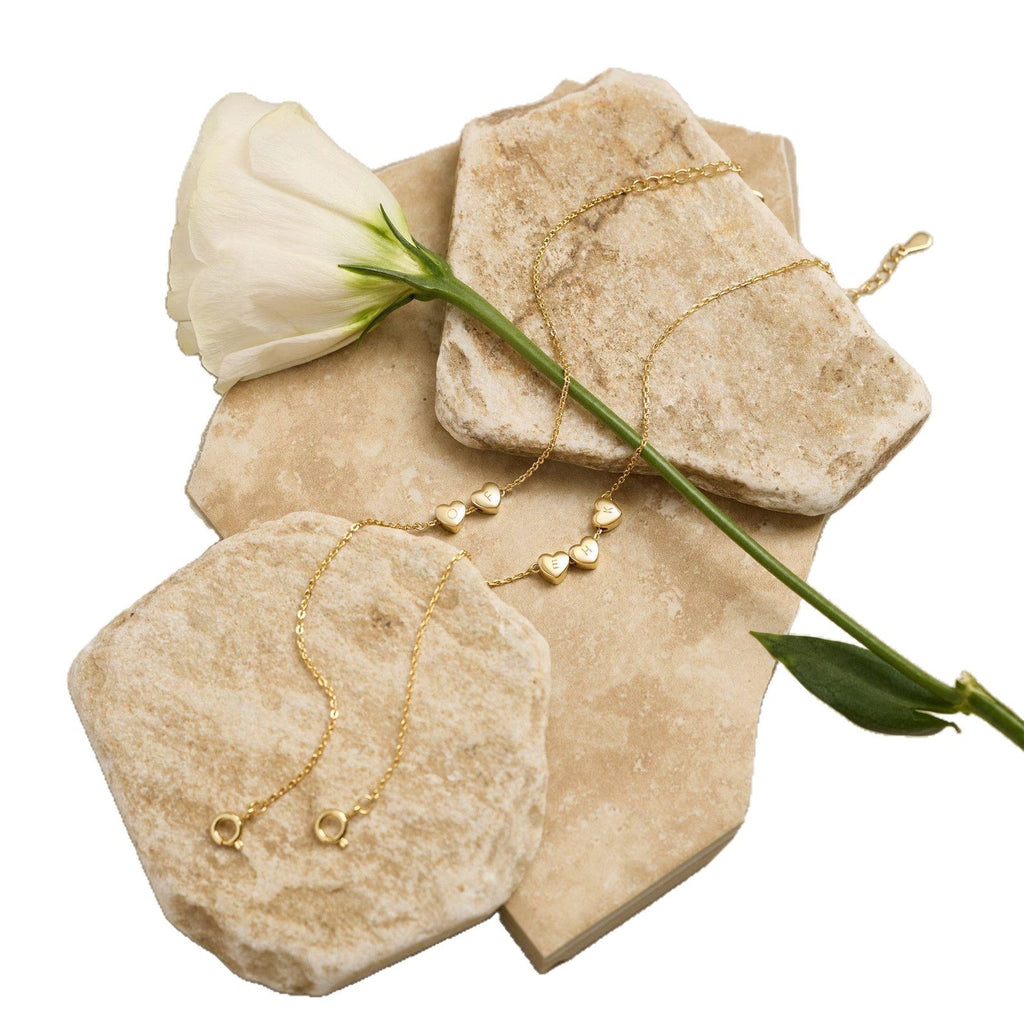 Customized Stainless Steel Heart-shaped Letter Bracelet